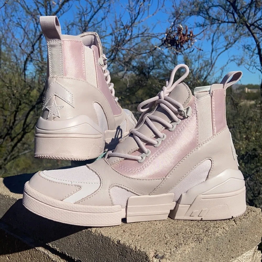New Dusty Pink CPX Chelsea Converse Hi Top Sneaker Boots - Picture 8 of 16